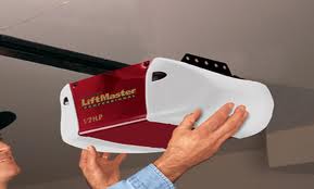 picture of garage door opener being installed